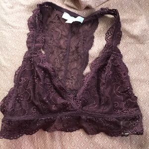 Burgundy racerback bralette